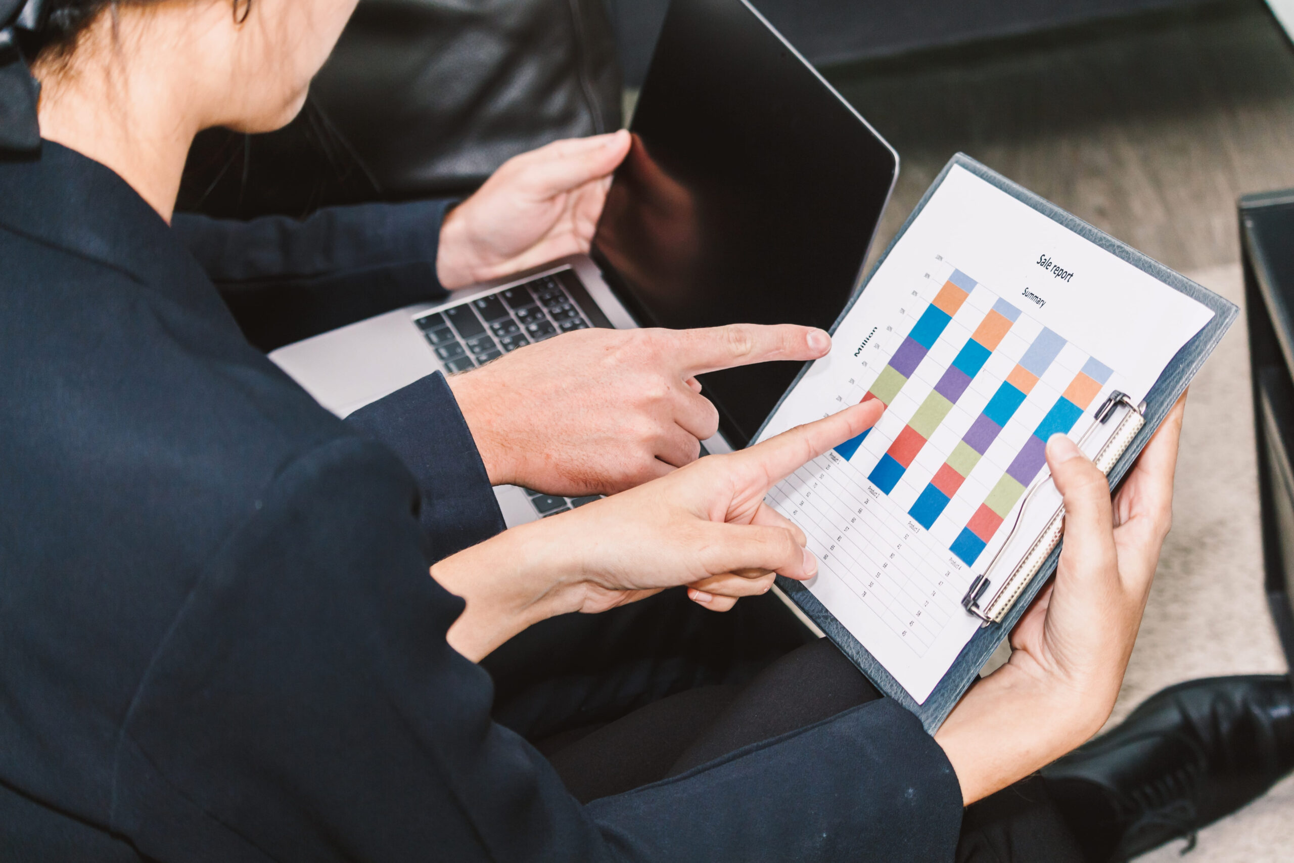 corporate business planning with business chart teamwork concept