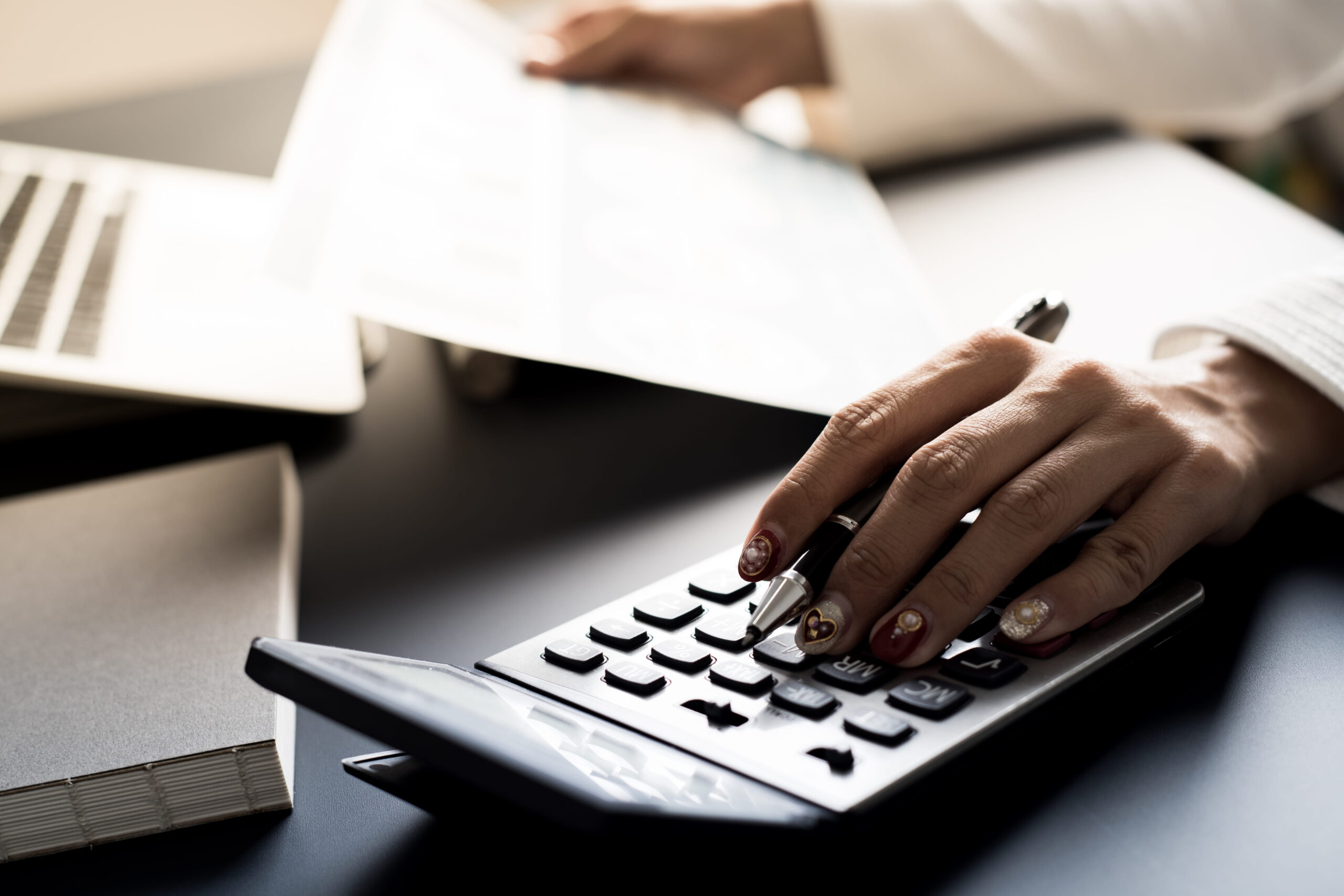 accounting calculating mathematic economic finance working concept